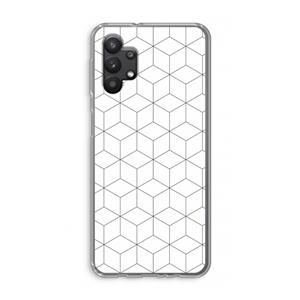 CaseCompany Zwart-witte kubussen: Samsung Galaxy A32 5G Transparant Hoesje