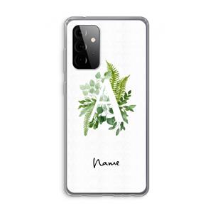 CaseCompany Green Brush: Samsung Galaxy A72 Transparant Hoesje