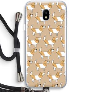 CaseCompany Doggy: Samsung Galaxy J3 (2017) Transparant Hoesje met koord