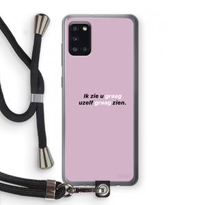 CaseCompany uzelf graag zien: Samsung Galaxy A31 Transparant Hoesje met koord