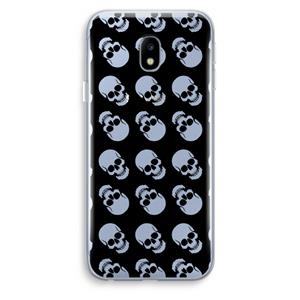CaseCompany Musketon Skulls: Samsung Galaxy J3 (2017) Transparant Hoesje