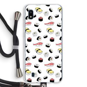 CaseCompany Sushi time: Samsung Galaxy A10 Transparant Hoesje met koord