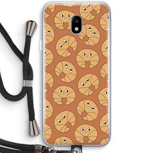 CaseCompany Croissant: Samsung Galaxy J3 (2017) Transparant Hoesje met koord