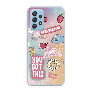 CaseCompany Positivity: Samsung Galaxy A73 Transparant Hoesje