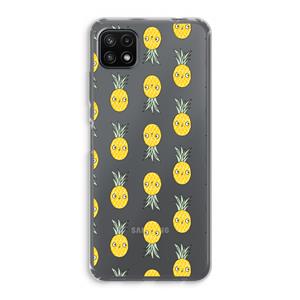 CaseCompany Ananas: Samsung Galaxy A22 5G Transparant Hoesje