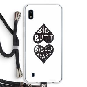 CaseCompany Big butt bigger heart: Samsung Galaxy A10 Transparant Hoesje met koord