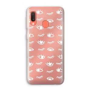 CaseCompany Eye pattern #3: Samsung Galaxy A20e Transparant Hoesje