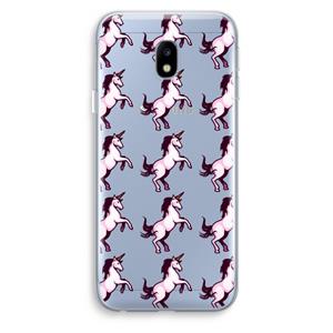 CaseCompany Musketon Unicorn: Samsung Galaxy J3 (2017) Transparant Hoesje