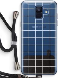 CaseCompany Rooster 2: Samsung Galaxy A6 (2018) Transparant Hoesje met koord