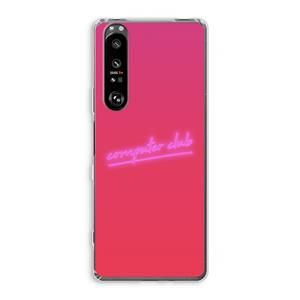 CaseCompany Vice Glow: Sony Xperia 1 III Transparant Hoesje