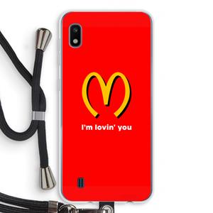 CaseCompany I'm lovin' you: Samsung Galaxy A10 Transparant Hoesje met koord
