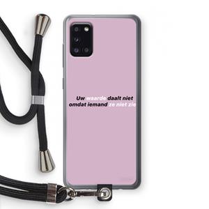 CaseCompany uw waarde daalt niet: Samsung Galaxy A31 Transparant Hoesje met koord