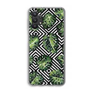 CaseCompany Geometrische jungle: Samsung Galaxy A32 5G Transparant Hoesje