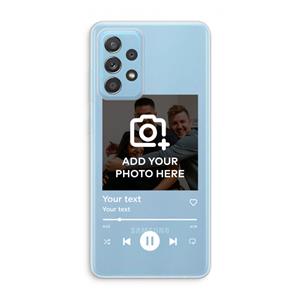CaseCompany Music Player: Samsung Galaxy A73 Transparant Hoesje