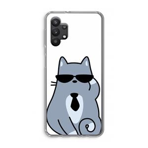 CaseCompany Cool cat: Samsung Galaxy A32 5G Transparant Hoesje