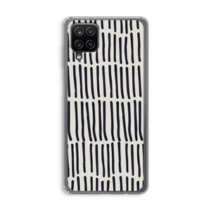 CaseCompany Moroccan stripes: Samsung Galaxy A12 Transparant Hoesje