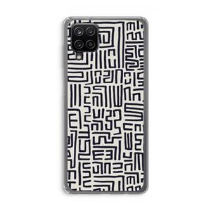 CaseCompany Moroccan Print: Samsung Galaxy A12 Transparant Hoesje