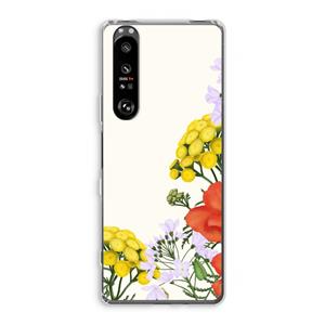CaseCompany Wilde bloemen: Sony Xperia 1 III Transparant Hoesje