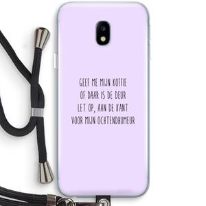 CaseCompany Ochtendhumeur: Samsung Galaxy J3 (2017) Transparant Hoesje met koord
