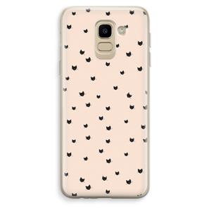 CaseCompany Kleine kattenkopjes: Samsung Galaxy J6 (2018) Transparant Hoesje