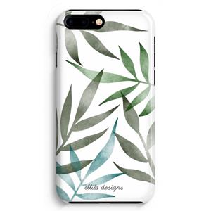 CaseCompany Tropical watercolor leaves: iPhone 8 Plus Volledig Geprint Hoesje