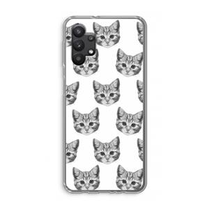 CaseCompany Kitten: Samsung Galaxy A32 5G Transparant Hoesje