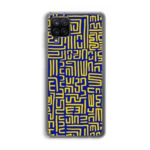 CaseCompany Majorelle Blue Print: Samsung Galaxy A12 Transparant Hoesje