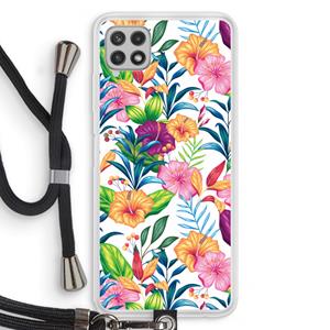 CaseCompany Tropisch 2: Samsung Galaxy A22 4G Transparant Hoesje met koord