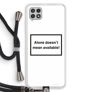 CaseCompany Alone: Samsung Galaxy A22 4G Transparant Hoesje met koord