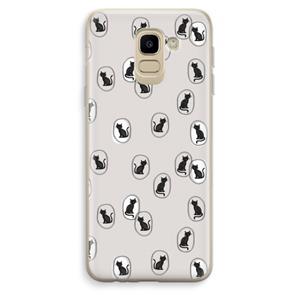 CaseCompany Miauw: Samsung Galaxy J6 (2018) Transparant Hoesje