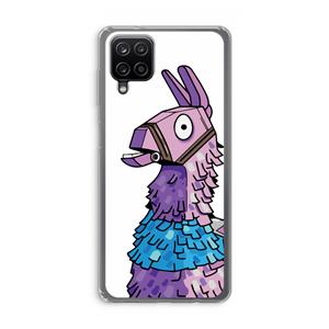 CaseCompany Lama: Samsung Galaxy A12 Transparant Hoesje