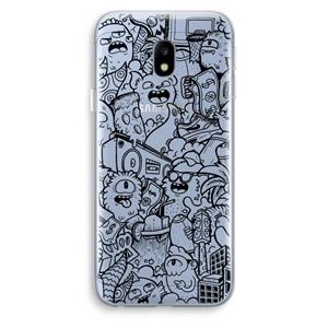 CaseCompany Vexx Black City : Samsung Galaxy J3 (2017) Transparant Hoesje