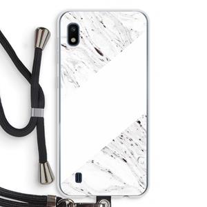 CaseCompany Biggest stripe: Samsung Galaxy A10 Transparant Hoesje met koord