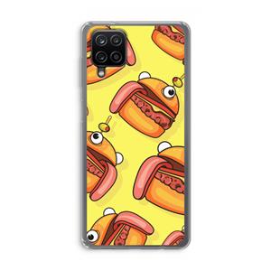 CaseCompany Hamburger: Samsung Galaxy A12 Transparant Hoesje