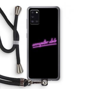 CaseCompany Vice Black: Samsung Galaxy A31 Transparant Hoesje met koord