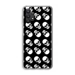 CaseCompany Musketon Skulls: Samsung Galaxy A32 5G Transparant Hoesje