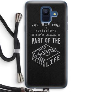 CaseCompany Life: Samsung Galaxy A6 (2018) Transparant Hoesje met koord