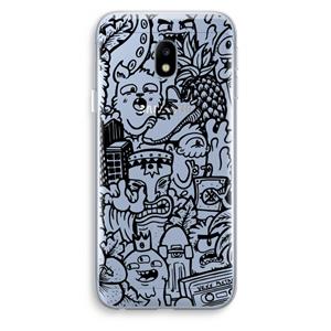 CaseCompany Vexx Black Mixtape: Samsung Galaxy J3 (2017) Transparant Hoesje