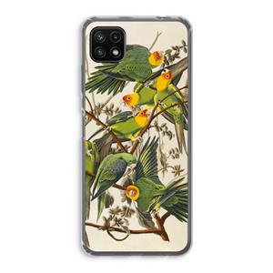 CaseCompany Carolinaparkiet: Samsung Galaxy A22 5G Transparant Hoesje