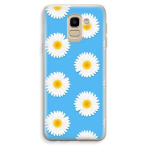 CaseCompany Margrietjes: Samsung Galaxy J6 (2018) Transparant Hoesje