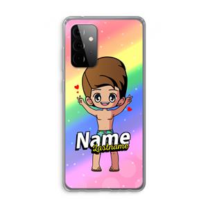 CaseCompany Chibi Maker man: Samsung Galaxy A72 Transparant Hoesje