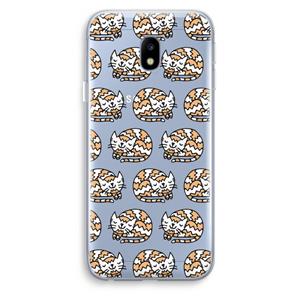 CaseCompany Slapende poes: Samsung Galaxy J3 (2017) Transparant Hoesje