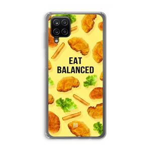 CaseCompany Eat Balanced: Samsung Galaxy A12 Transparant Hoesje