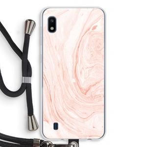 CaseCompany Peach bath: Samsung Galaxy A10 Transparant Hoesje met koord
