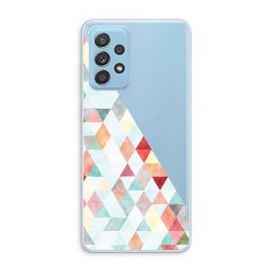 CaseCompany Gekleurde driehoekjes pastel: Samsung Galaxy A73 Transparant Hoesje