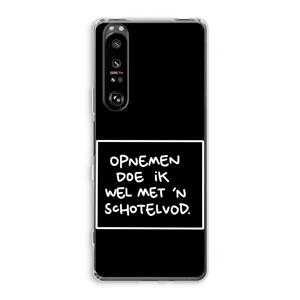 CaseCompany Schotelvod: Sony Xperia 1 III Transparant Hoesje