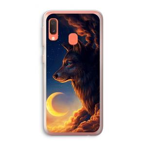 CaseCompany Night Guardian: Samsung Galaxy A20e Transparant Hoesje
