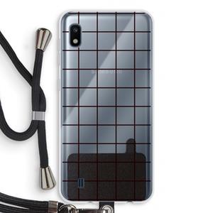 CaseCompany Rooster: Samsung Galaxy A10 Transparant Hoesje met koord