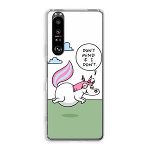 CaseCompany Unicorn: Sony Xperia 1 III Transparant Hoesje