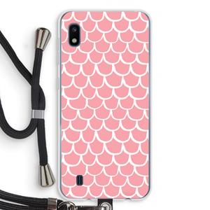 CaseCompany Dakpannetjes: Samsung Galaxy A10 Transparant Hoesje met koord